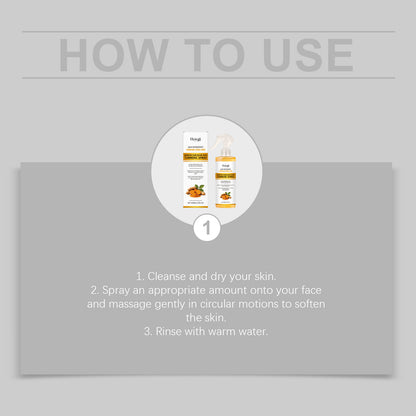 Hoygi Kojic Acid Turmeric Exfoliating Spray Gently Cleanses Facial Keratin And Is A Portable Skin Care Spray