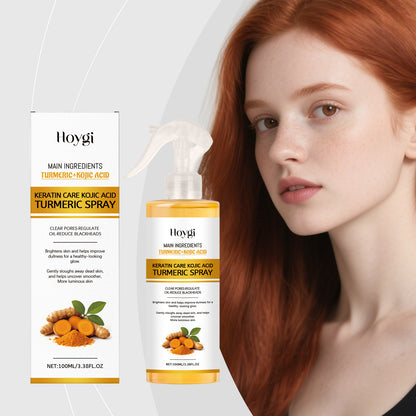 Hoygi Kojic Acid Turmeric Exfoliating Spray Gently Cleanses Facial Keratin And Is A Portable Skin Care Spray